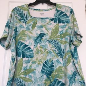 Liz & Me Blue / Green shirt - size 2X (22/24)